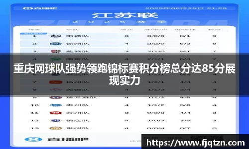 重庆网球队强势领跑锦标赛积分榜总分达85分展现实力